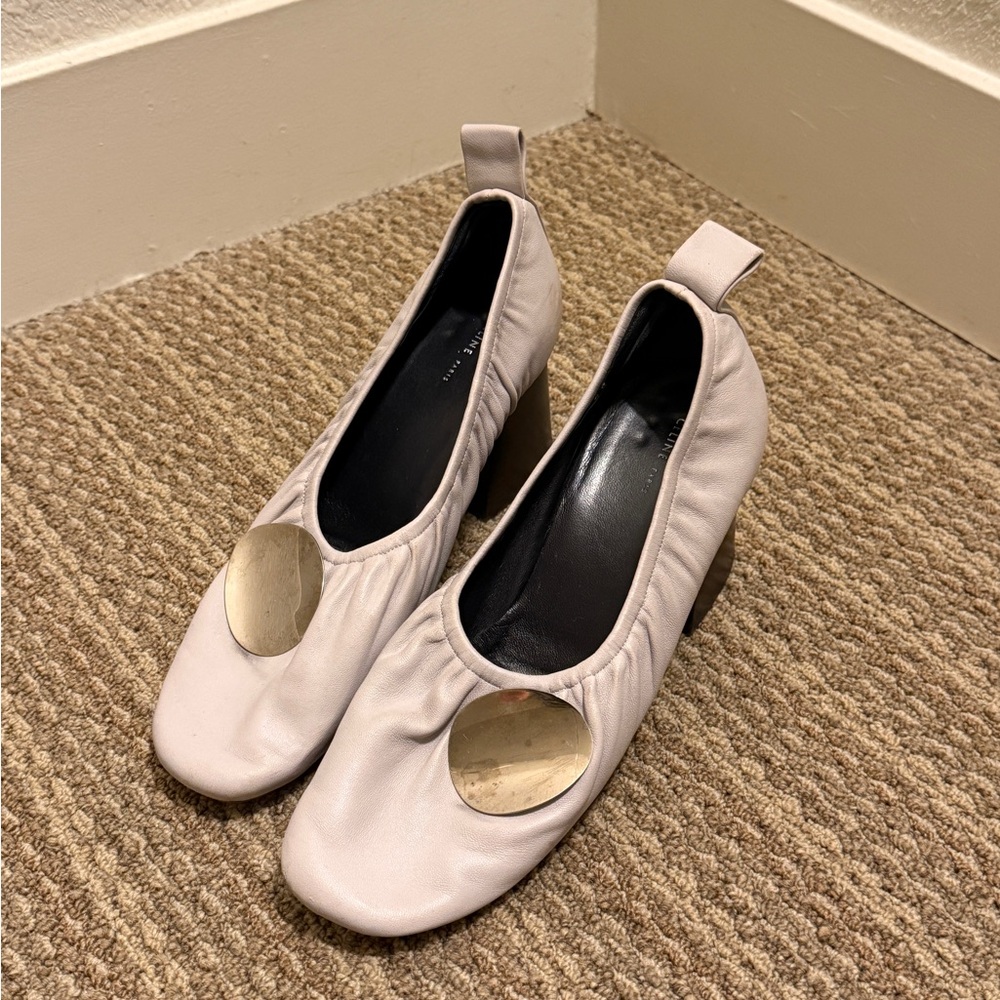 Celine leather ballerina with metal embellishment